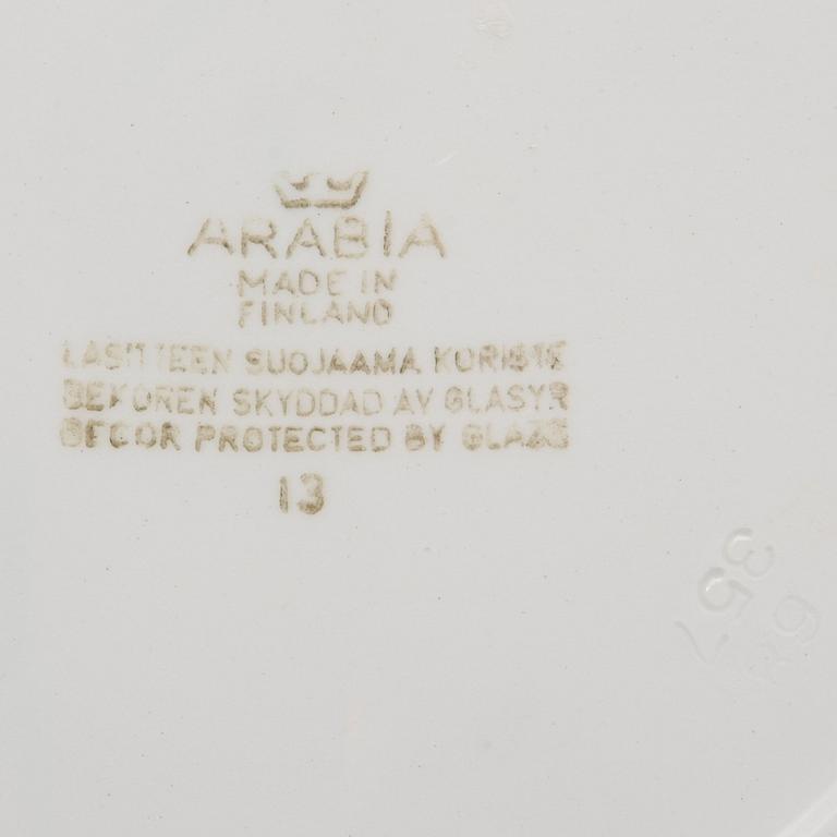 SERVIS, 49 delar, porslin, "Blått Landskap", design Reinhard Richter, Arabia, 1941-64.