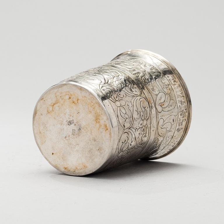 A BEAKER, silver Moscow 1740s, unknown master.