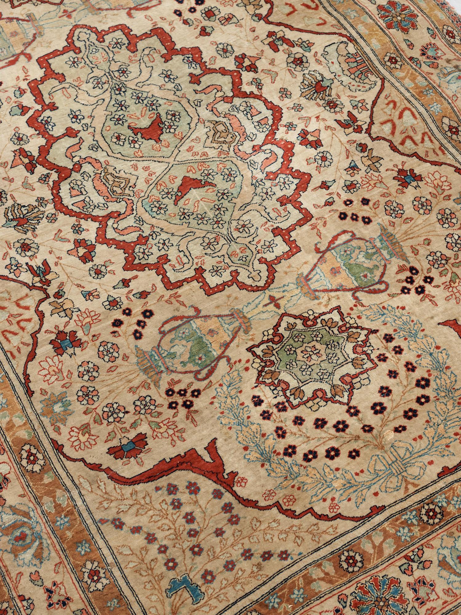 RUG. Antique/Semi-antique Kashan so called Motachem. 219,5 x 134,5 cm.