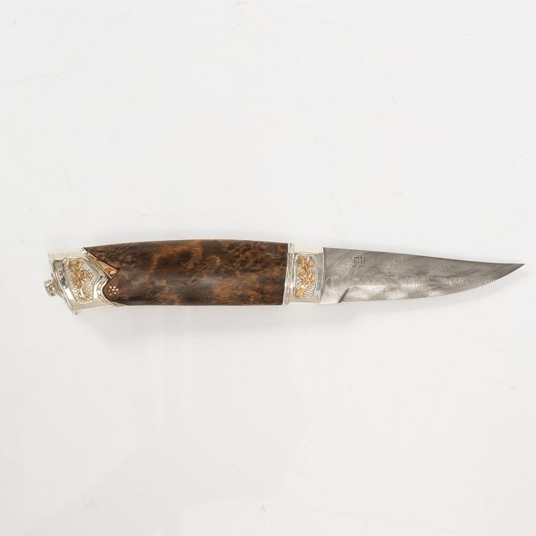 Knife-Jocke, (Jan Olsson), Sörböle, knife in sheath. signed.