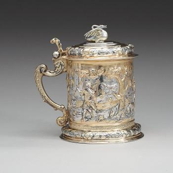 DRYCKESKANNA, av Melcher Jaske, Danzig (verksam 1664-1678). Barock.