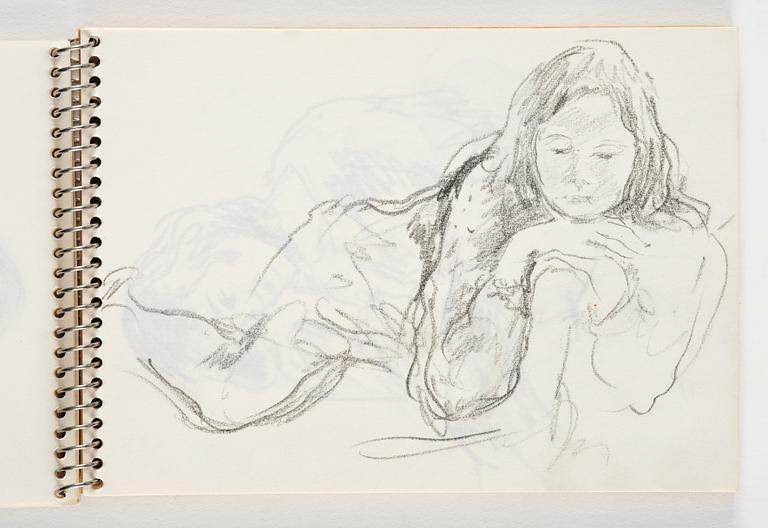 Lotte Laserstein, 4 skissböcker med blyertsteckningar.