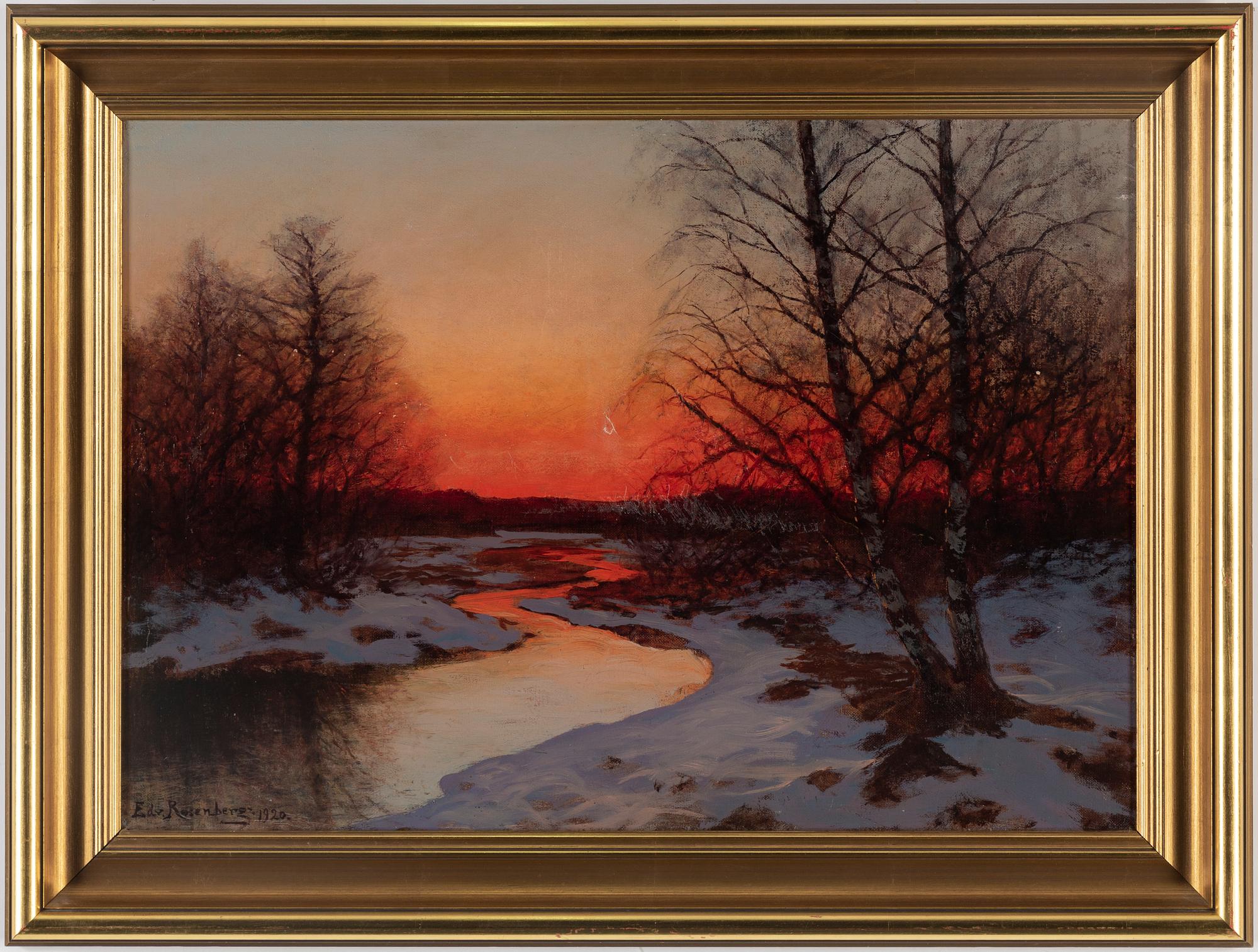EDVARD ROSENBERG, oil on canvas, signed and dated 1920.