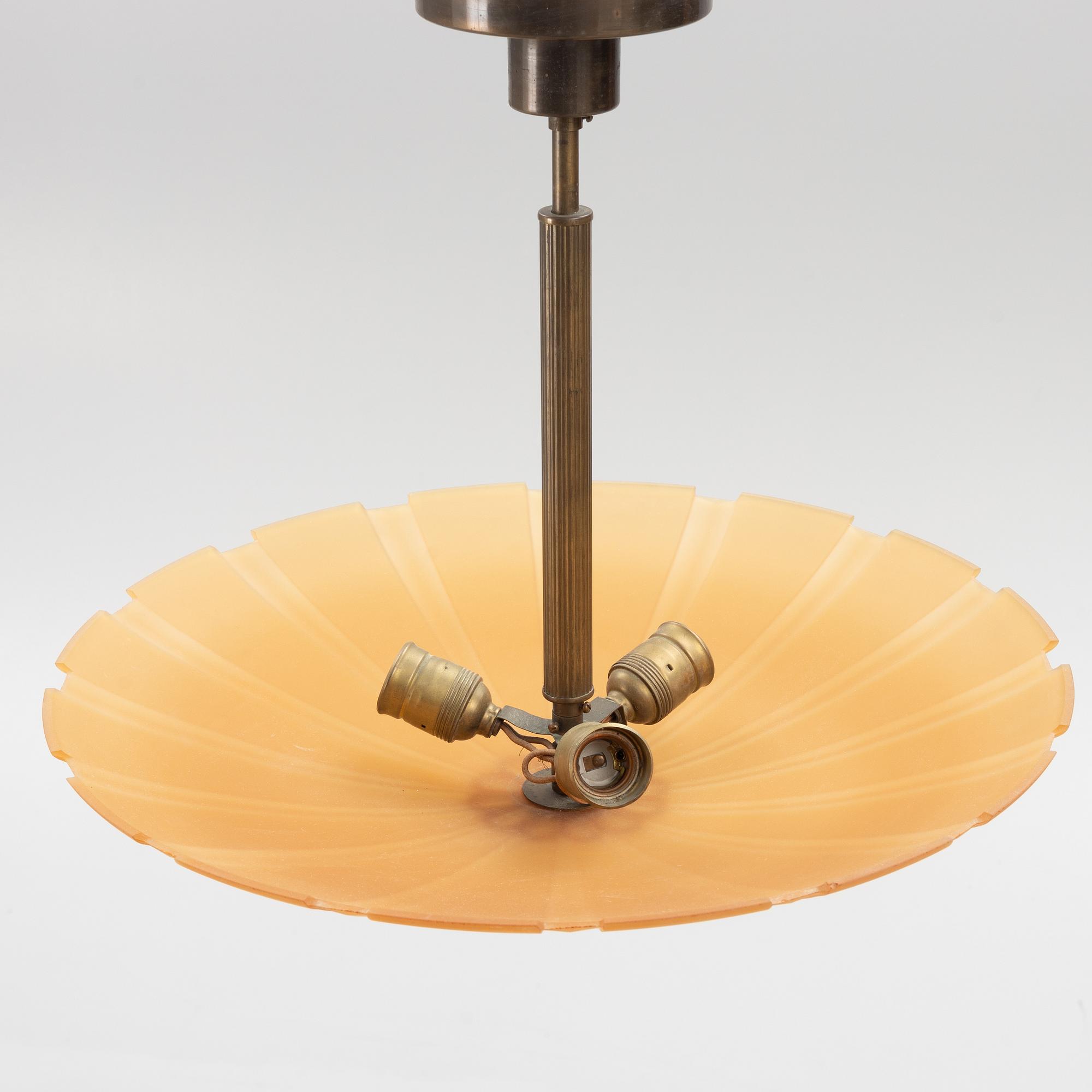 Malmö Metallvarufabrik, a ceiling lamp, model "661", 1930s.