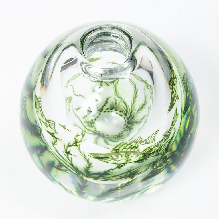 Edward Hald, Vas, glas, "fiskgraal", Orrefors, 1900-talets mitt.
