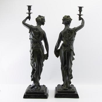 Candelabras/sculptures a pair 20th century.