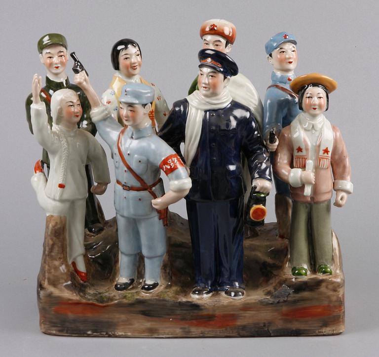 FIGURGRUPP, porslin, Kina, 1900/2000-tal.
