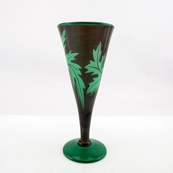 Jan Johansson, goblet, Graal, signed and dated Orrefors.