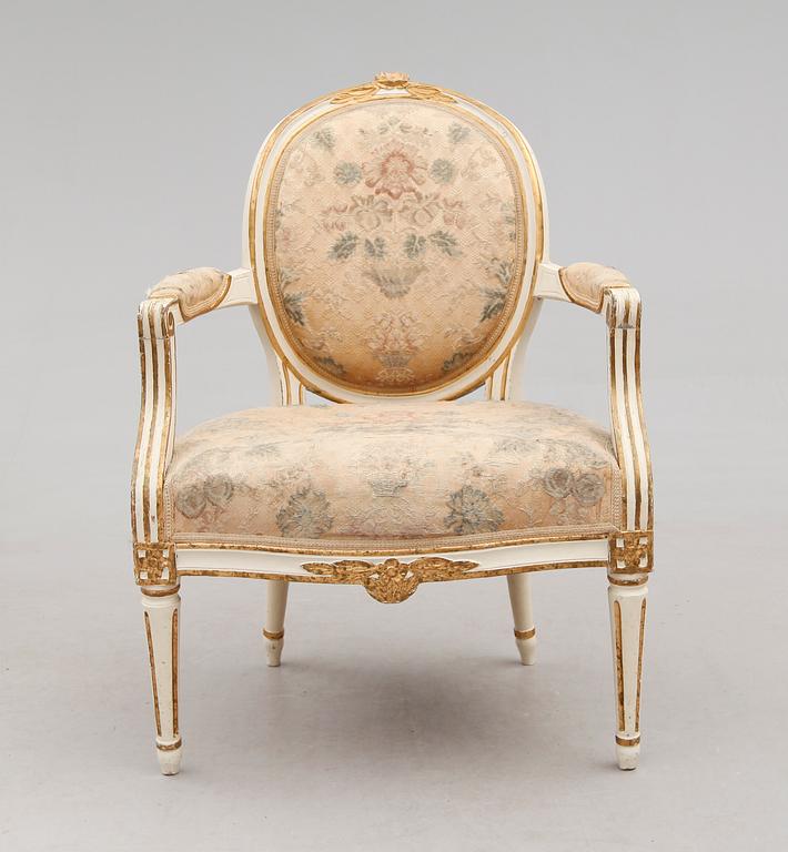KARMSTOL, gustaviansk, 1700-talets slut.