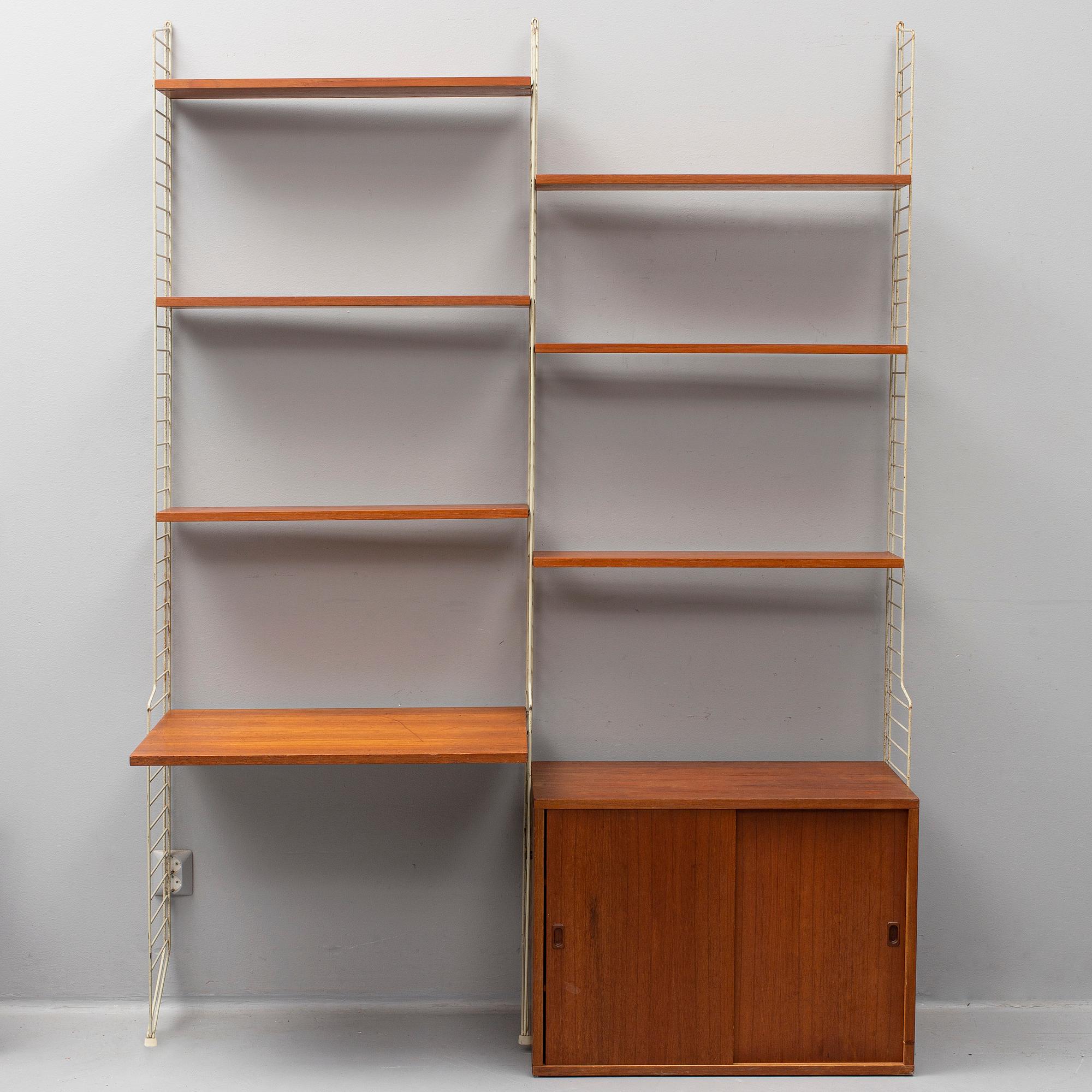 NILS STRINNING, a 'String' bookcase, mid 20th Century.