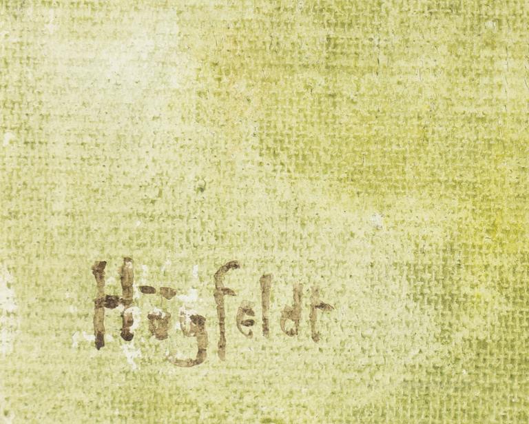 Robert Högfeldt, oil on canvas/panel, signed.