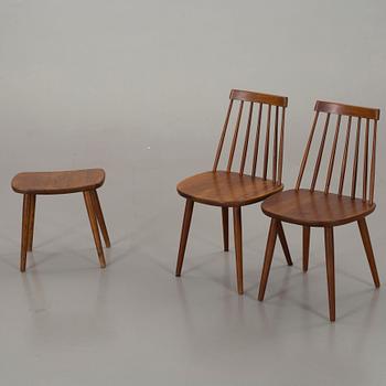 YNGVE EKSTRÖM, Stolar,"Pinocchio", Stolab, samt Pall "Palle" 1950/60-tal.