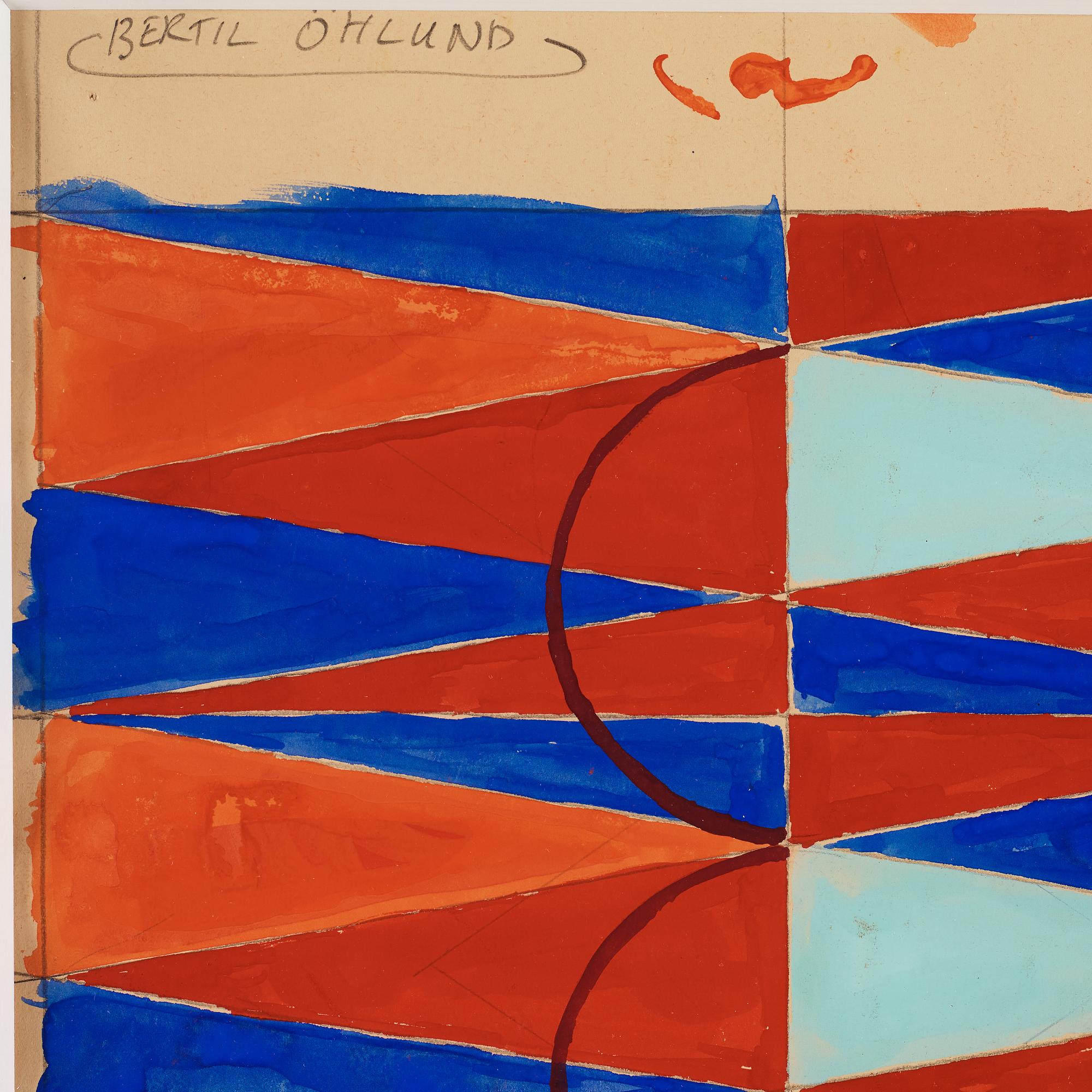 BERTIL ÖHLUND, gouache, signed and dated nov -56.