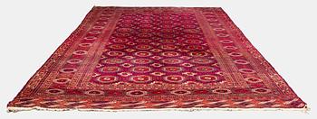 Matto, Turkmen, antiikki, n. 397x233 cm.