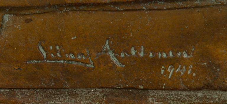 LIINA AALTONEN, A bronze relief, signed and dated 1941.