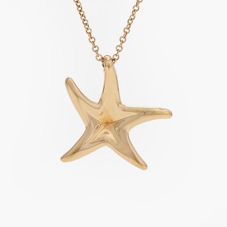 Tiffany & Co, Elsa Peretti, an 18K gold 'Starfish' necklace.