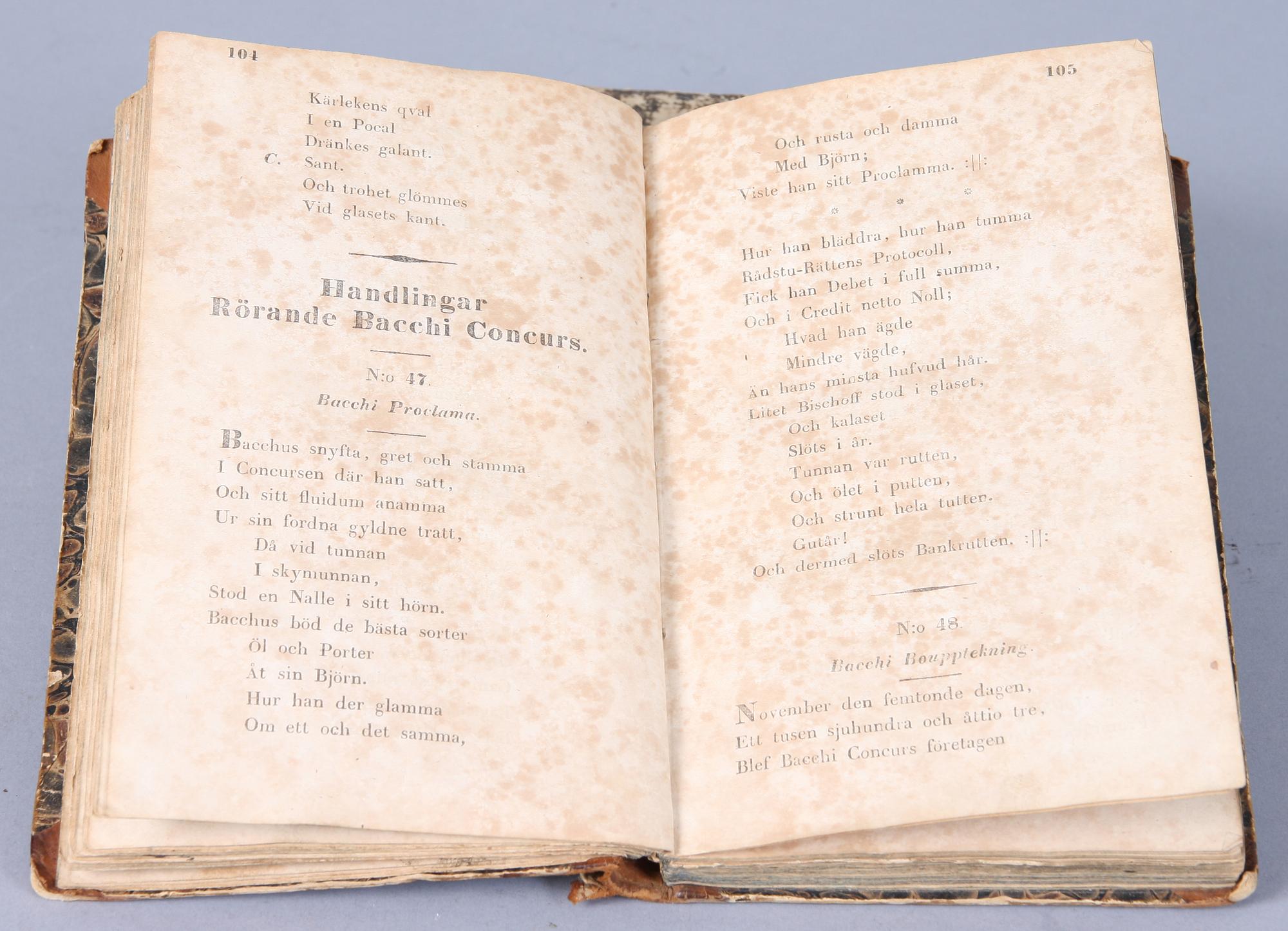 PARTI BÖCKER, 3 st, 1700/1800-tal.