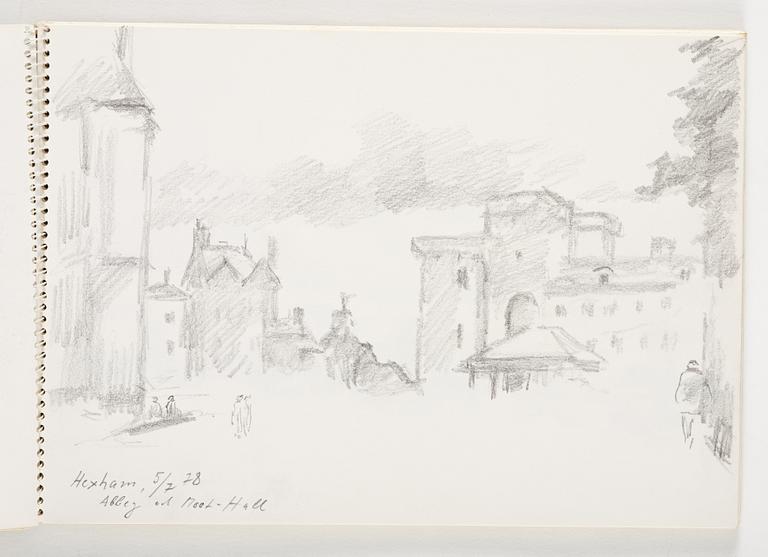 Lotte Laserstein, 3 skissblock med teckningar.