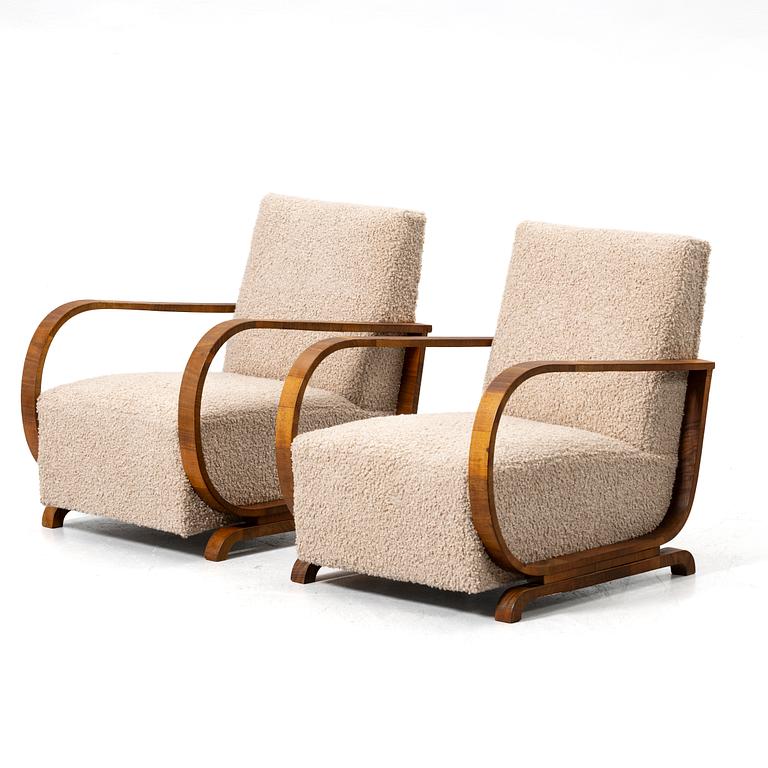 Armchairs, a pair, first half of the 20th century.