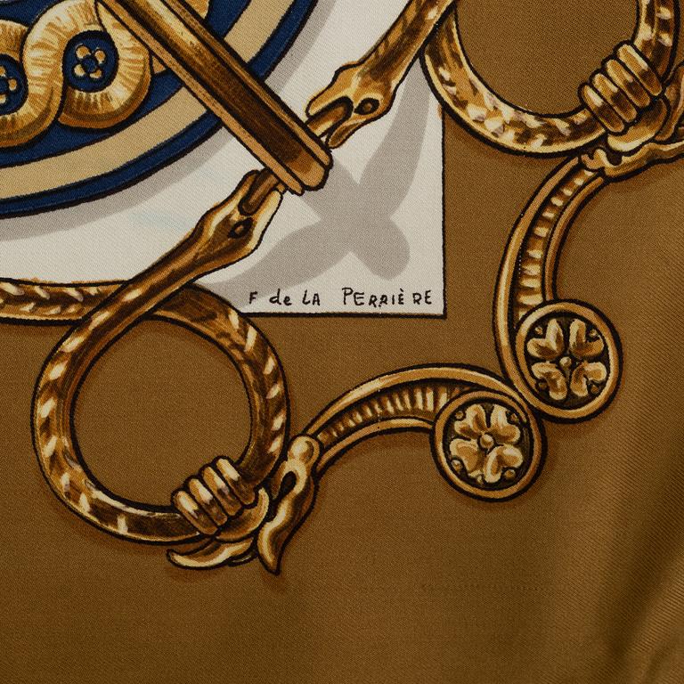 Hermès, two silk scarves.