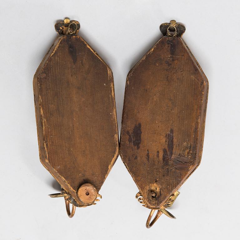 LJUSLAMPETTER, ett par, gustavianska, ett par, 1700-talets slut.