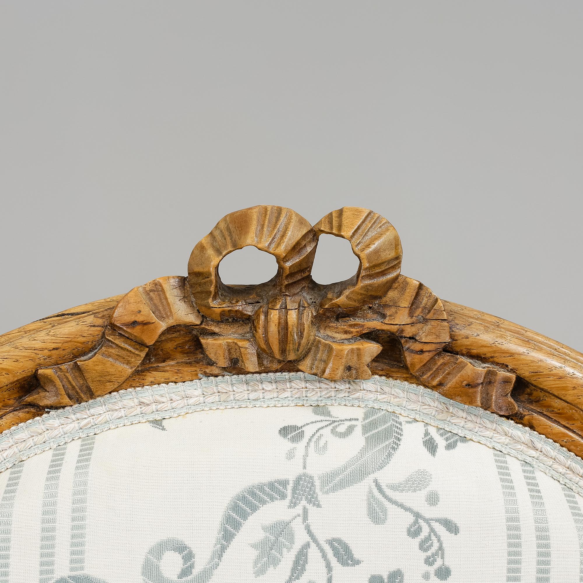 KARMSTOLAR, ett par, Louis XVI-stil, Frankrike, 1800-tal.