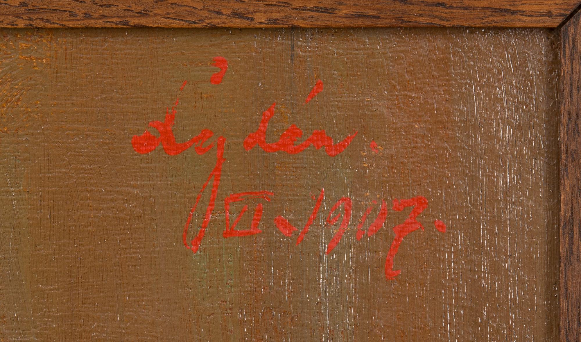 EDVIN LYDÉN, olja på duk, signerad och daterad 1907.