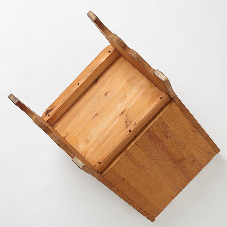 Axel Einar Hjorth, probably, a stained pine "Lovö" armchair, Nordiska Kompaniet, Sweden.