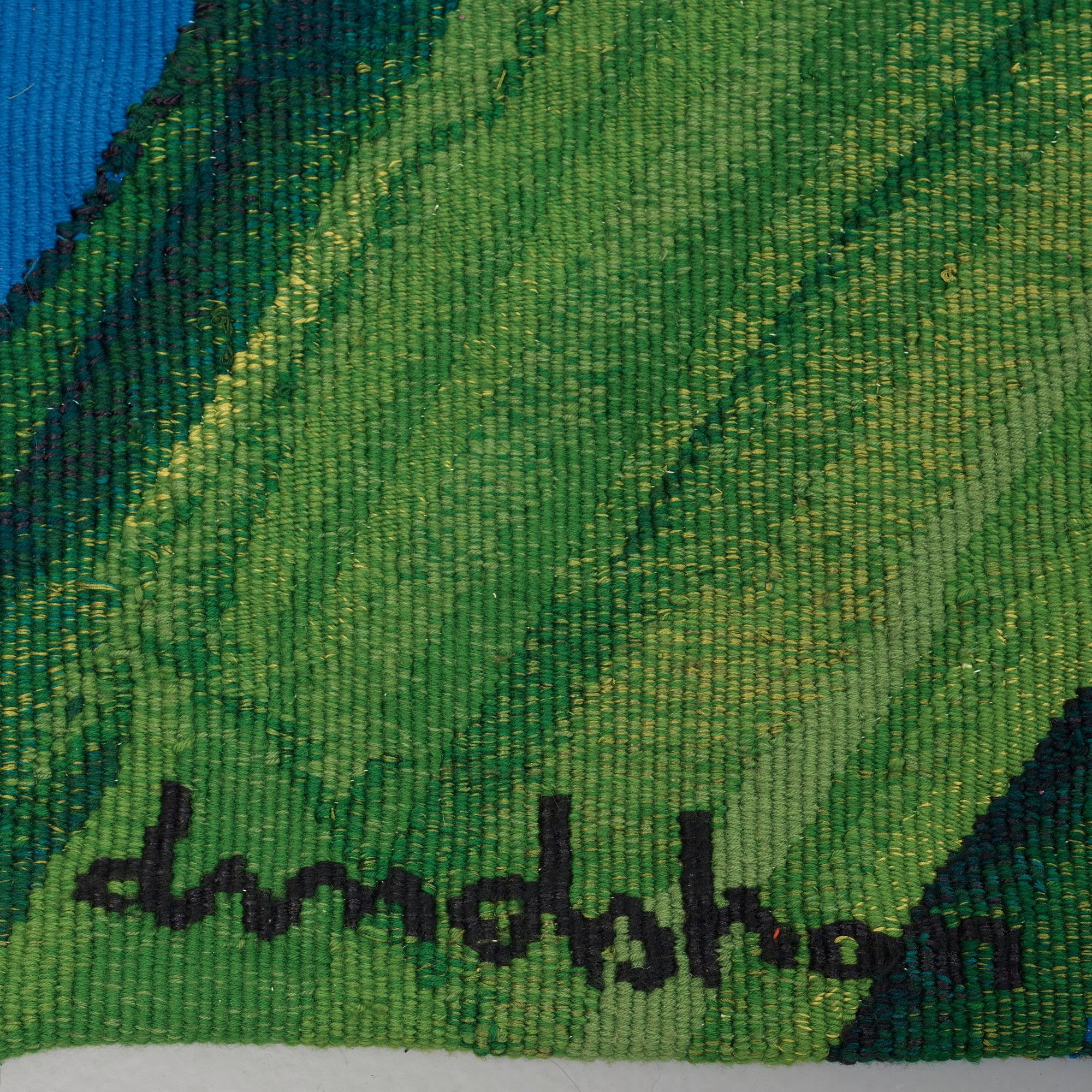 TAPESTRY. "Lejonöverfallet". Tapestry weave. 294 x 318,5 cm. Signed Lindstrom A3.