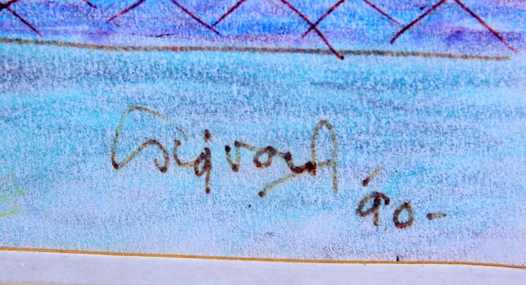 SIGVARD BERNADOTTE, pastell, sign och dat -90.