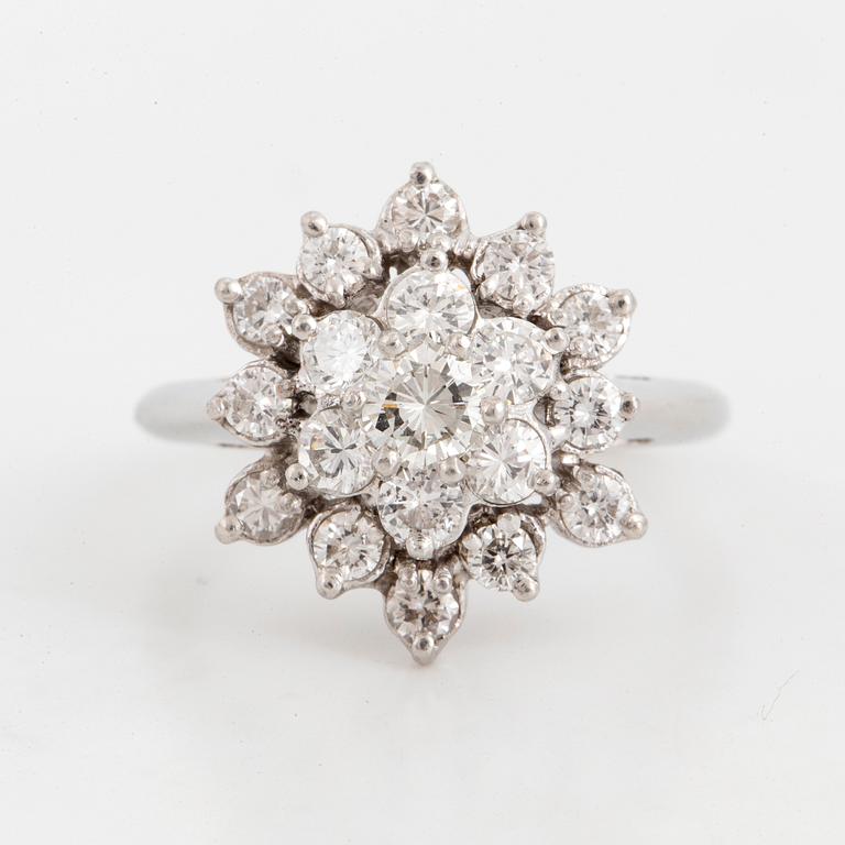 Brilliant-cut diamond ring, ca 1,20 ct.