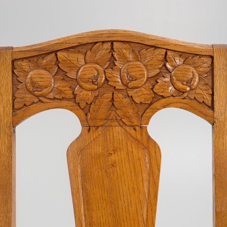 Dining chairs, 6 pcs, Art Nouveau, first half of the 20th century.