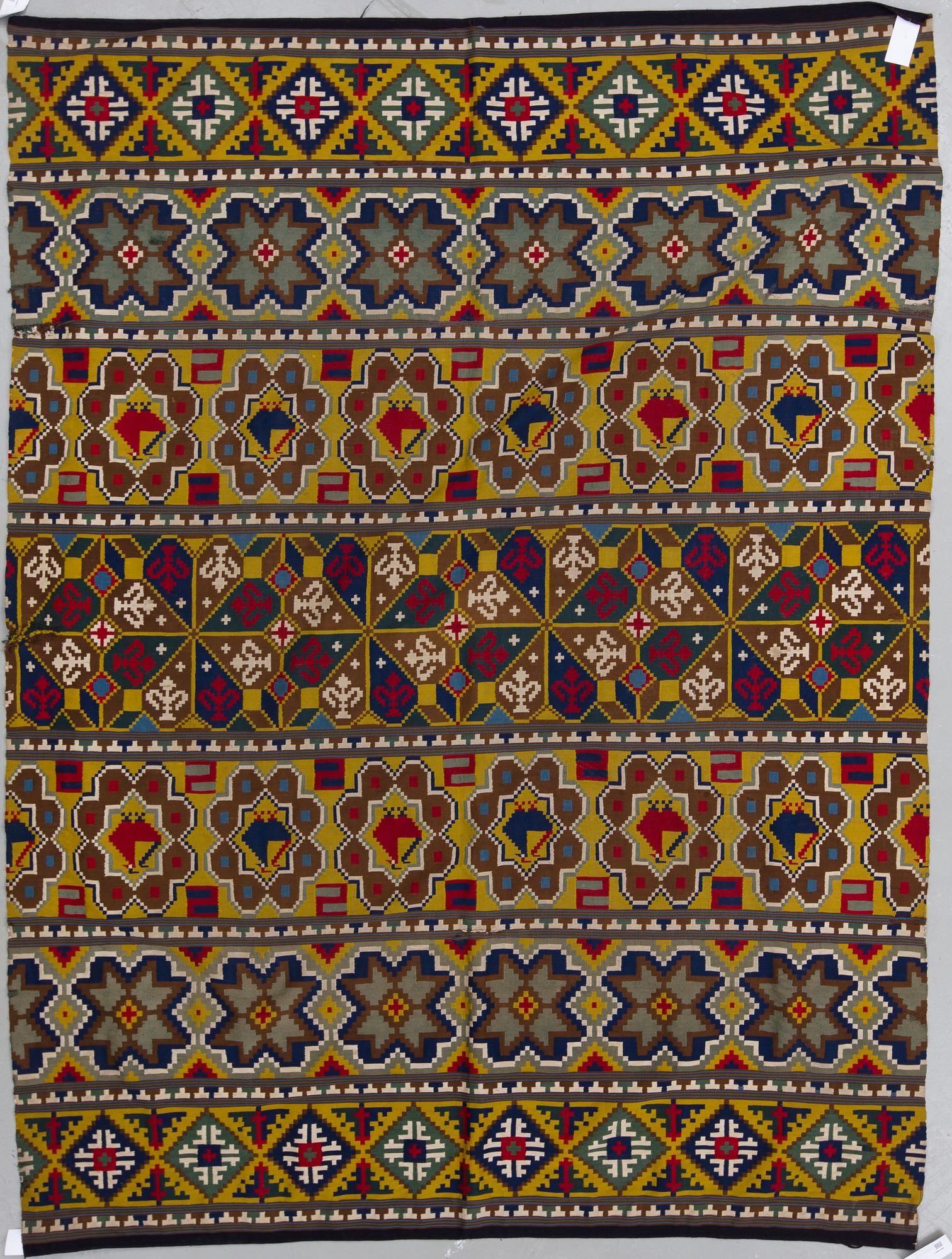 VÄVNAD, rölakan, allmoge, Skåne. 1800-talets andra hälft/omking år 1900. Ca 231x173 cm.