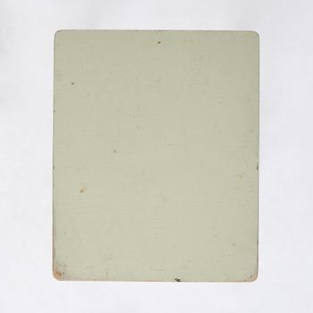 Alvar Aalto, a green lacquered side table, Aug. Louhen Rautasänkytehdas ja Valimo Oy, Åbo ca 1932, for Paimio, Finland.