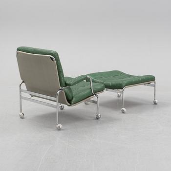 Bruno Mathsson, fåtölj med fotpall, "Karin", Dux.