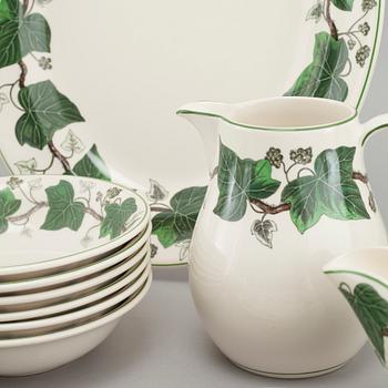 A coffee and dinner tableware set of 51 pcs, "Napoleon ivy" by Wedgewood, from the second half of the 20th century.