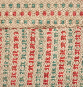 Matto, flat weave, ca 334,5-337,5 x 296-300,5 cm, Sweden/Finland first half of the 20th century.