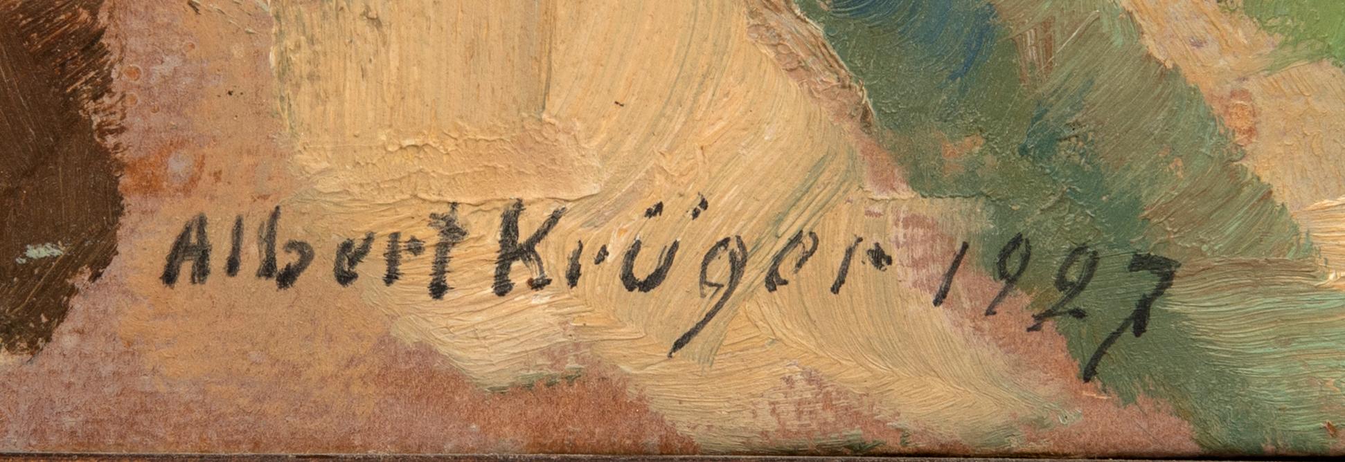 Albert Krüger, "Regnstudie" - Motiv från Åhus.