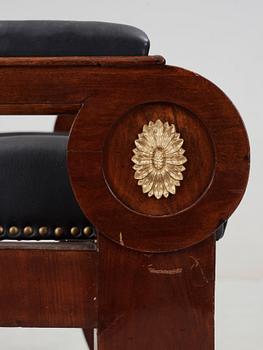 A Swedish Empire 1820/30's armchair.