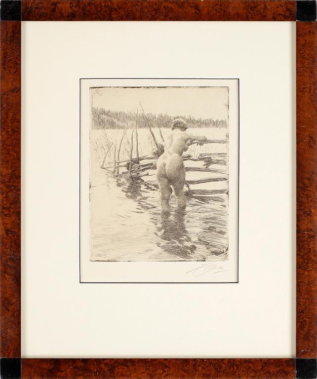 ANDERS ZORN, etsning, sign.