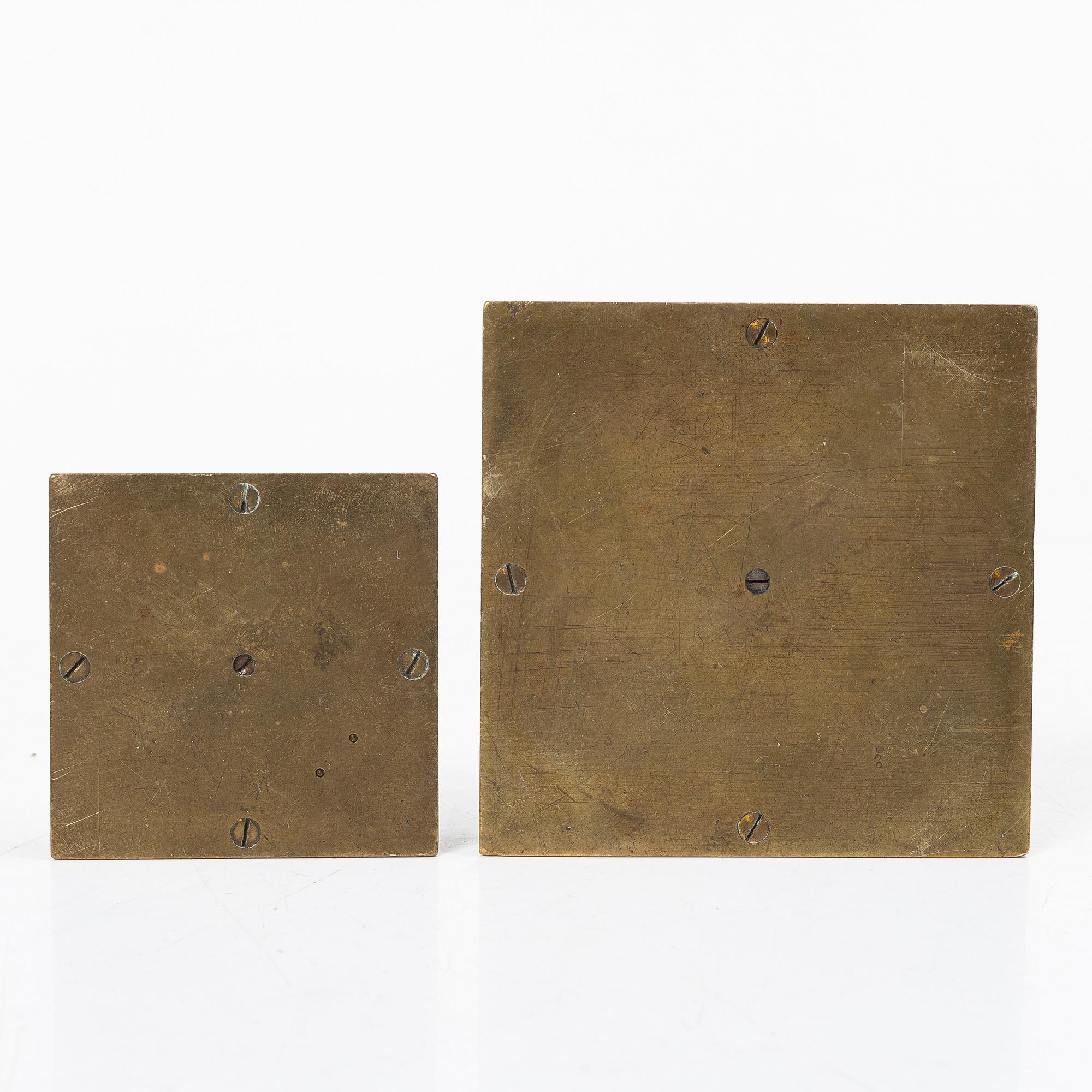 Compasses, 2 pcs, by Frans J Berg Stockholm, 18th/19th century.