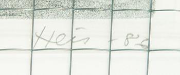 Outi Heiskanen, kombinerade etsningar, signerad och daterad -86, märkt uniikkivedos (unik).