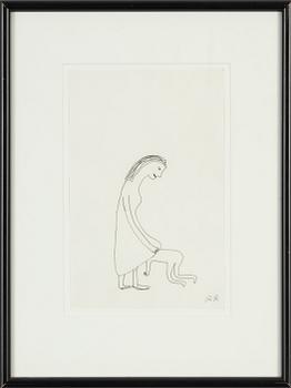 Roger Risberg, ink on paper, signed RR.