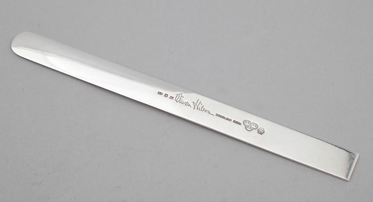 BREVKNIV, silver, Wiwen Nilsson, Lund 1965. Vikt ca 47 gram.