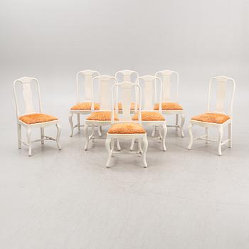 A set of eight Rococo style chairs, Åmells möbler, late 20th Century.