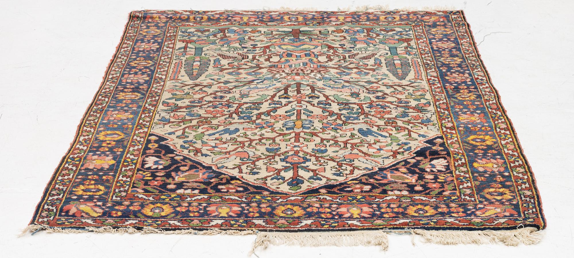 An antique Chahar Mahal and Bakhtiari rug, c. 204 x 145 cm.