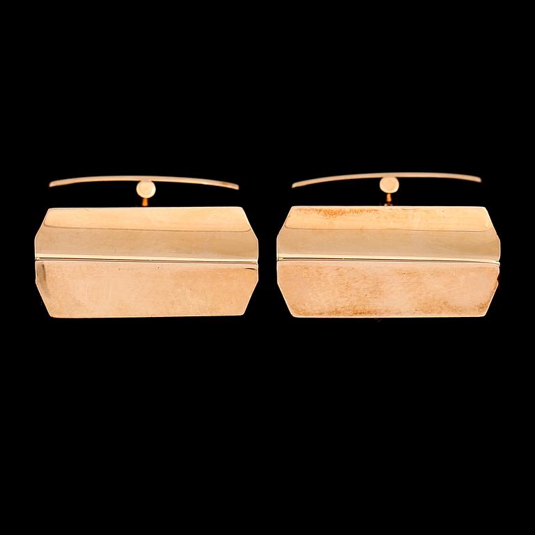 MANSCHETTKNAPPAR, 1 par, 18 k guld, Alton, 1969. Vikt ca 8 gram.