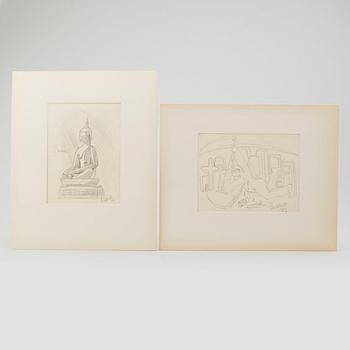 LARS ENGLUND, Pencil, 2, signed and dated -49.