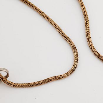 A old cut diamond pendant. Late 19th century.
