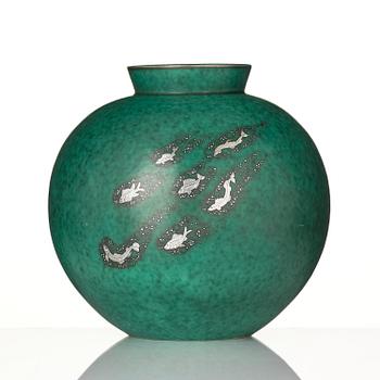 Wilhelm Kåge, an "Argenta" stoneware vase, Gustavsberg 1948.